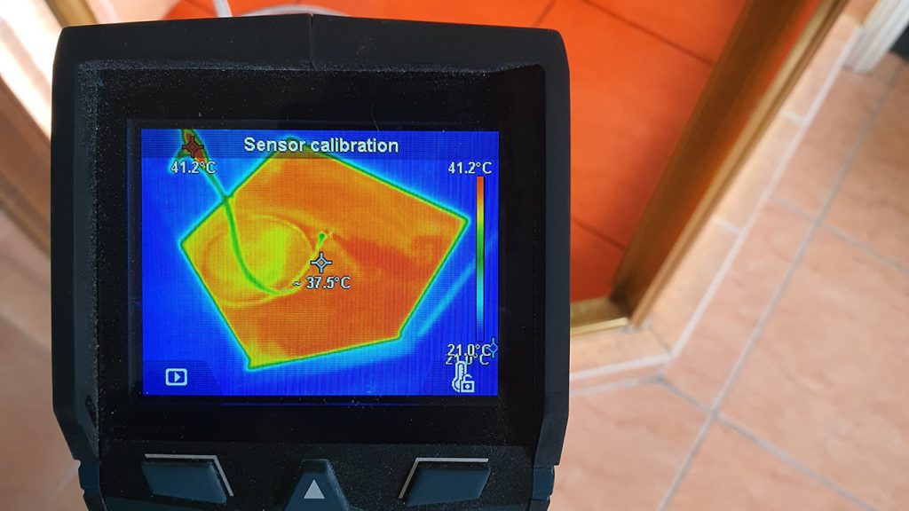 detecting a water leak in a shower